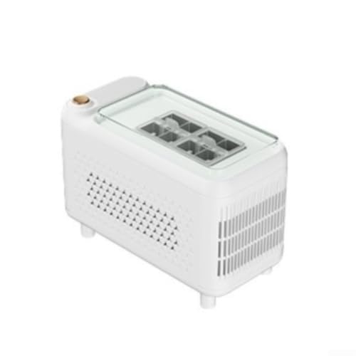 Máquina de hielo portátil 12V de ABS blanco para coche 6