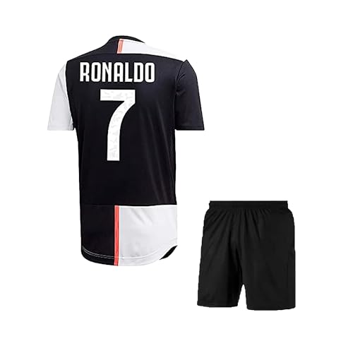 Image of Soccer Boys Football Team Sports Jersey with Black Shorts (Kid's, Boy'&Men)