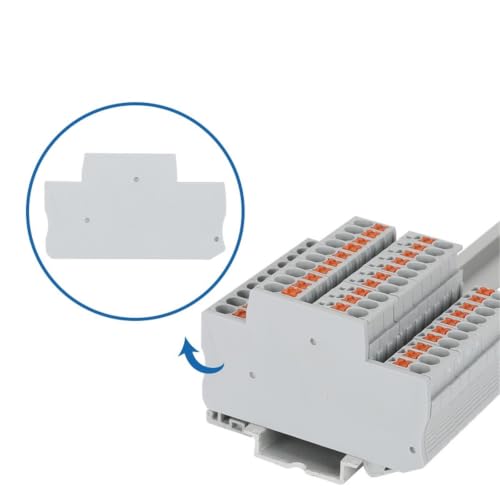 Cubierta final D-PTTB2.5 para aislar conector electrónico de carril Din, 10 Uds 4