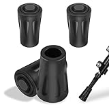 Nordic Walking Stöcke Gummipuffer 4 Stück, Gummipuffer für Wanderstöcke, Wanderstöcke Gummipuffers, Ersatz Gummi Puffer Durchmesser 11mm für Wanderstöckes Asphalt Kies Berge Wandern