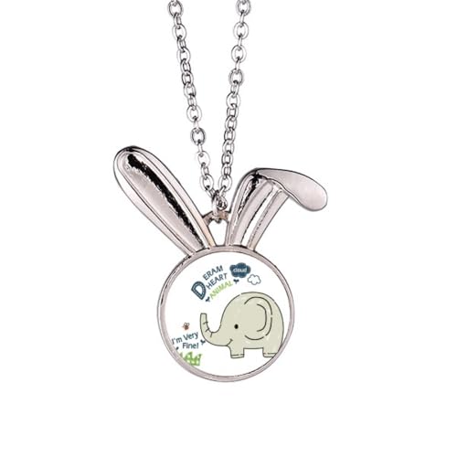 Collier éléphant Dream Cloud gris au pendentif ultra léger et épuré