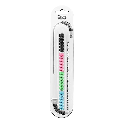 Image of Spiral Charger Spring Cable Protector Data Cable Saver (Pack of 4) - Clear