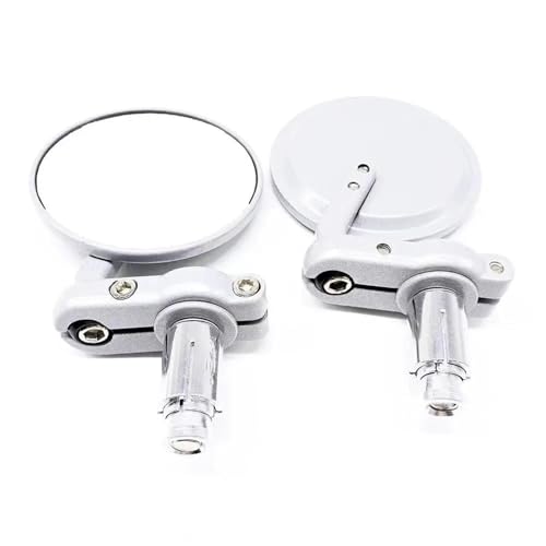 Reflektierender Spiegel Motorrad-Rückspiegel Für Yamaha XJR1300 XJ6 Vmax MT01 MT-03 TDM 900 FZ1 FZ6 YBR, Linker Und Rechter Lenkerendenspiegel(Weiss)
