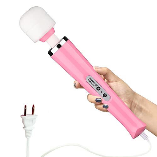 Image of CHARMING Wired Powerful Handheld Back Massager with Strong Vibrations, Personal 10 Speeds Therapy Massager for Sports Recovery, Muscle Aches, Body Pain (Pink)