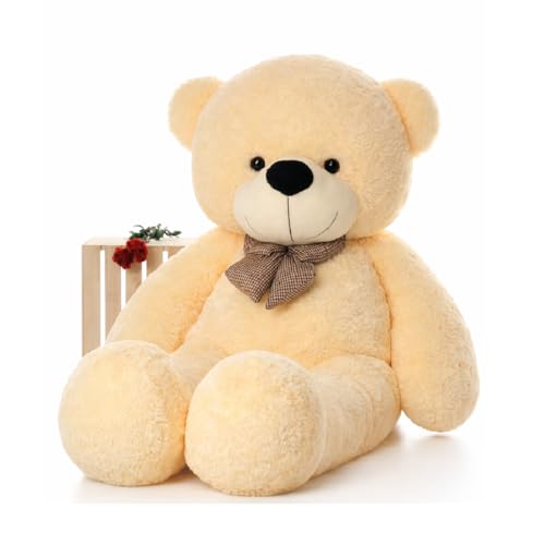 Image of 4 Feet Cream Giant Teddy Bear 48 inch Soft Toy, Plush, and Cuddly Stuffed Animal for Kids, Birthdays, Anniversaries, Valentine's Day, and Special Occasions Large Huggable (4 Feet, Beige)