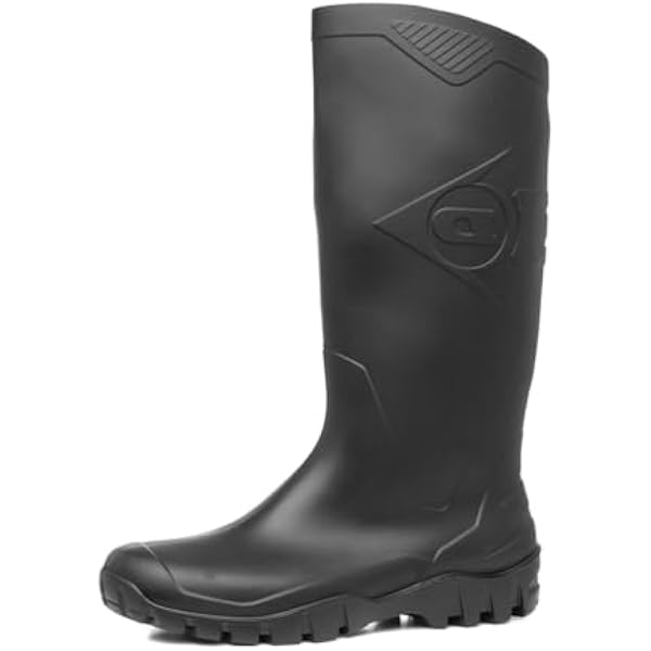 Wodoodporne buty ogrodowe Dunlop Dane dla mężczyzn i kobiet – gumowe buty z miękkim noskiem – szerokie kalosze wędkarskie – wykonane z PVC – zielone/czarne – rozmiary od 48