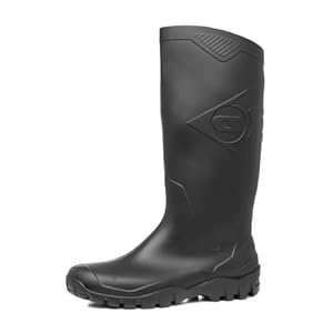 DUNLOP Dane schwarz und grün PVC Unisex-Erwachsene Halbschaft Gummistiefel - 43 - K600011