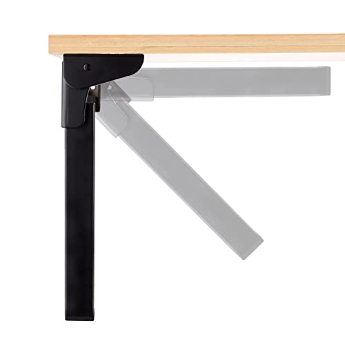 IRYJKMOV 4 Stück Faltbare Haarnadel-Tischbeine – Tischbeine aus Metall, selbstsichernde Scharnier-Stützbeine aus Metall für Möbel, Tischbeine für Nachttische und tragbare Laptops, DIY-Couchtischbeine – Bild 4