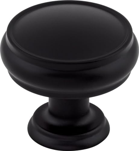 Top Knobs TK832BLK Serene Collection 1-3/8" Eden Large Knob, Flat Black