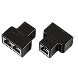 Répartition réseau simplifiée – Chaque pack contient 2 prise double RJ45 1 vers 2. Pour que les deux appareils se connectent simultanément à Internet, utilisez les deux répartiteurs. Un seul adaptateur permet uniquement la connexion d’un appareil.