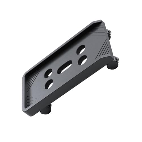Soporte para torre de computadora negro con ranuras de ventilación para oficina