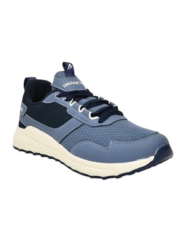 Image of Impakto Grip Trail Runner Men Running Shoes | Lightweight & Breathable Upper | Sport Shoes for Training & Travel | Cushioned Insole | Non-Slip Sole for Better Traction