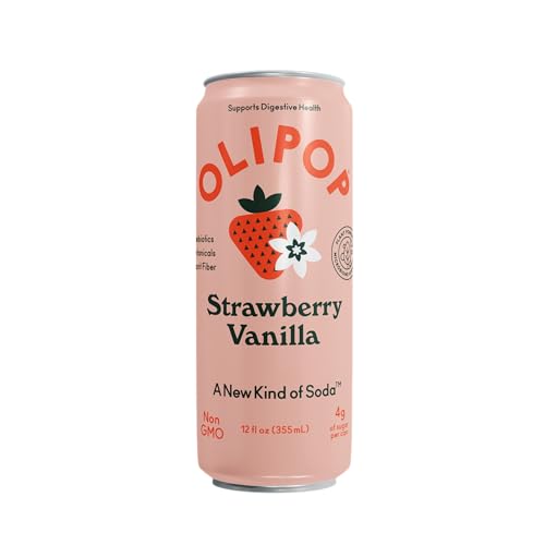 Save 33% on OLIPOP Prebiotic Strawberry Vanilla Soda (12 Cans)