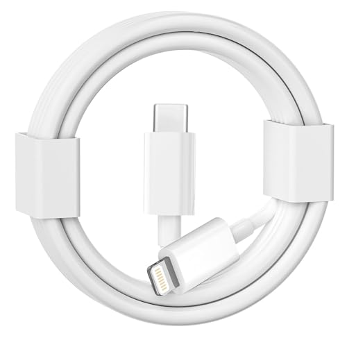 IPhone 14 USB C au câble Lightning pour iPhone 14, 14 pro max, 13, Plus, SE 2nd/12/11/Xs/XR, iPad 4/5/ 6/7/ 8, Mini 2/3/4/5, Air 2/3 Cordon chargeur, pomme TV Télécommande (1st et 2nd gen) Câble de recharge (1m)