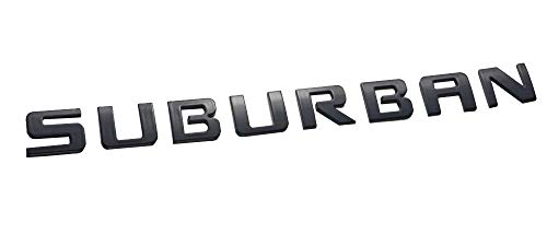 Image of Aimoll 3X Suburban Letter Emblems ABS Badge Replacement for Gm Suburban Chevrolet Glossy Shiny New (Black)