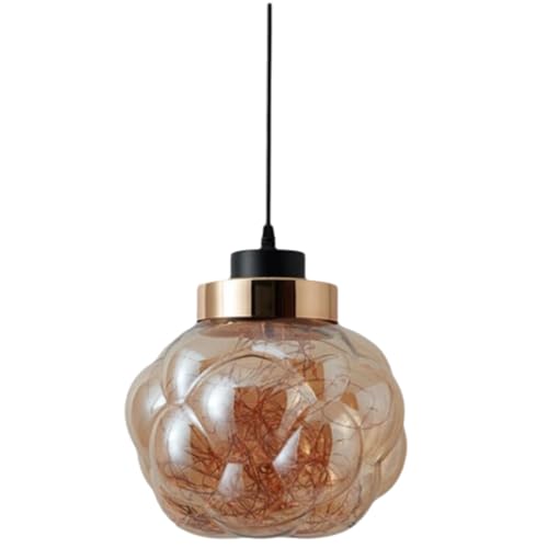 Lumière pendentif en verre et lustre moderne pour bar ou chevet de chambre