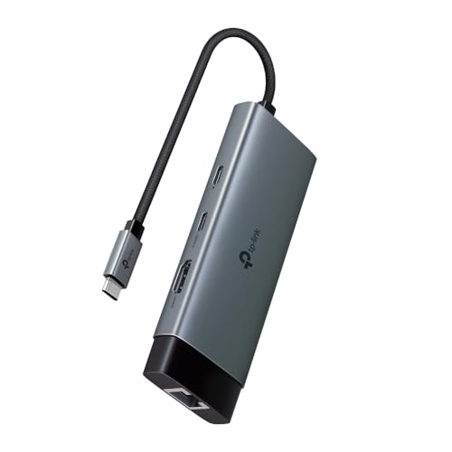 Image of TP-Link USB Type-C 6-Port Hub with a 4K@60Hz HDMI, 1 Gbps ethernet, 1x USB-C Data Ports, 2x USB-A Data Ports, Powerful 100W Fast Charging, Stable Connection, Plug & Play (UH6120C)