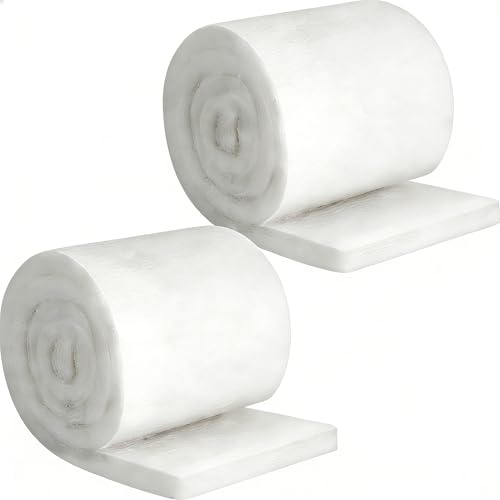 JqruiTbeis Filterwatte Aquarium 2 Stück Filtermatte Aquarium Filterschwamm Hochdichte Filterwatte für Effektive Wasserfilterung Ideal für Aquarium und Fischbehälter 100cm x 12cm x 2cm