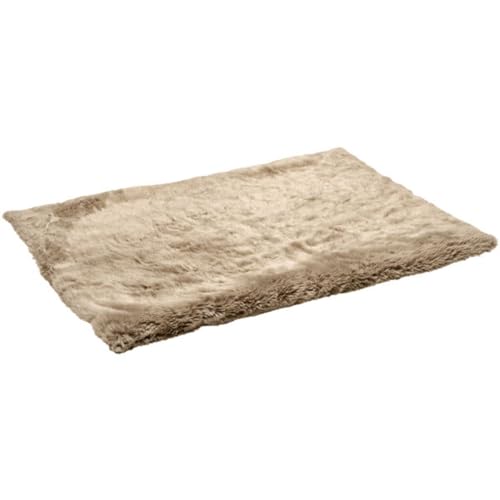 HUNTER Astana Hundesofa, mit weichem Plüschbesatz, Wendekissen, Karo-Muster, 120 x 80 cm, braun