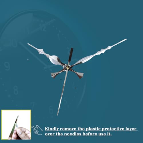 Image of Glossy Silver Metal Clock Hands Replacement Set - Modern Metallic Needles for DIY Wall Clock Making, Resin Art & Crafts (Set of 1) (Citizen Silver)