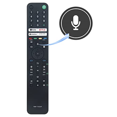 VINABTY RMF-TX520P Replacement Voice Remote Control fit for Sony 4K Smart TV KD-43X80J KD-43X85J KD50X80J KD50X85J XR50X90J KD55X80J KD55X85J KD55X90J XR55X90J KD65X80J KD65X85J XR65X90J XR65X95J - Image 2