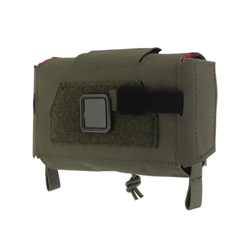 Sac de rangement compact portable ceinture clipsable cadre plaque unique vert