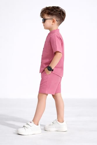 Image of Fashion Dream Boy's Cotton Blend Solid Clothing Set