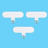 3PCS Universal Colorful Mobile Phone Lanyard Card Gasket Clear Ins Necklace Clip Cord Rope Patch Compatible (Clear)