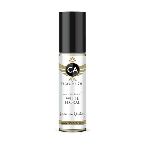 CA Perfume Originals White Floral Unisex Fragrance Oil Floral Scent Long Lasting Perfumes for Women &amp; Men Travel Size TSA Ready Mini Parfum Body Oil Roll-on 0.33 Fl Oz 10ml
