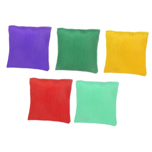 BESPORTBLE 5pcs Double Layer Bean Bag for Outdoor Games Safe Lightweight Educational Plaything for Tossing Activities Enhances Hand Eye Coordination and Teamwork Skills