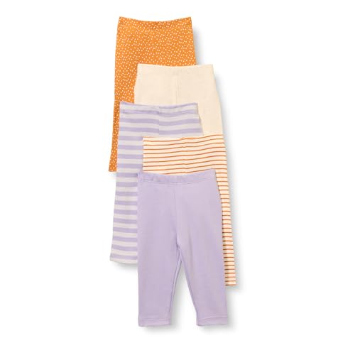 Amazon Essentials Baby Mädchen Leggings, 5er-Pack, Lila/Orange...