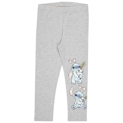 Image of Disney Princess, Minnie Mouse, Lilo & Stitch Girls Short Sleeve Ruffle T-Shirt & Leggings Set, 2-Piece Bundle for Kids