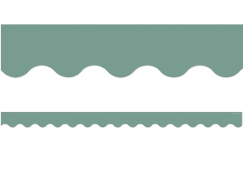 Bordure festonnée TCR9244 en carton rigide vert pour encadrement durable
