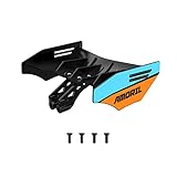 AMORIL 1/12 RC Brushless Car Spoiler Body Rear Spoiler Tail Wing Kit, Cyan and Orange…