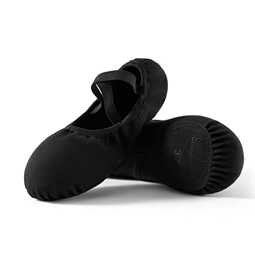 Image of Dance Women's Ballet Shoes Stretch Canvas Dance Slippers Split Sole for Girls /Adult