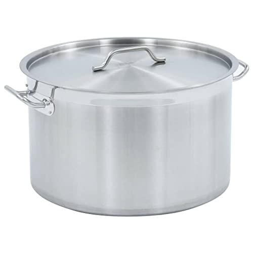 Vidaxl Olla De Acero Inoxidable 58 L 50X30 Cm - Plateado En Oferta Suppentopf 58 L 50×30 Cm Edelstahl
