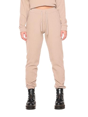 Pantalon d'hiver pour femme LEONE 1947 en maille côtelée confortable