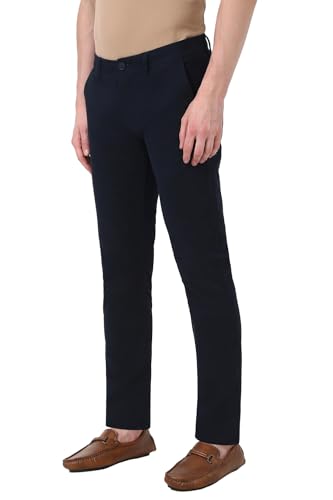 Image of Peter England Men's Skinny Fit Mid Rise Premium Casual Trouser Chinos