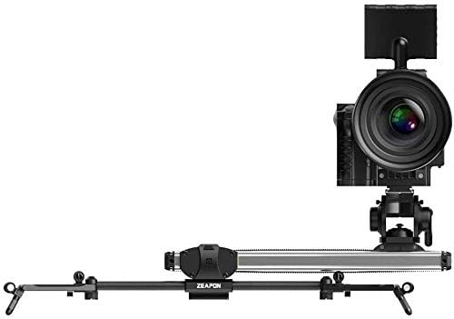 Close-up of the ZEAPON Micro 2 M800 Slider's control panel with screen and dial