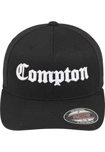 Mister Tee Compton Flexfit Cap Tapas, Hombre, Negro y Blanco, Large/Extra-Large