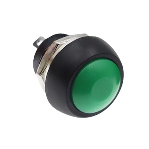 Mini interrupteur bouton-poussoir momentané 12mm lot de 10 boutons reset vert pour DIY 250V