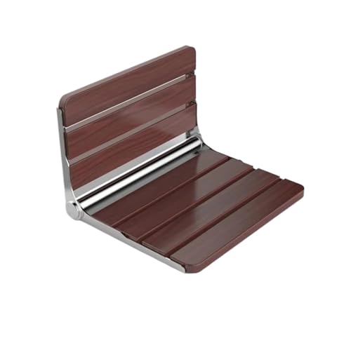 Sedia Doccia Pieghevole a Muro Sgabello pieghevole in legno massello for bagno, sgabello da parete for cambiare le scarpe, doccia, sedile, panca for(Black Nickel)