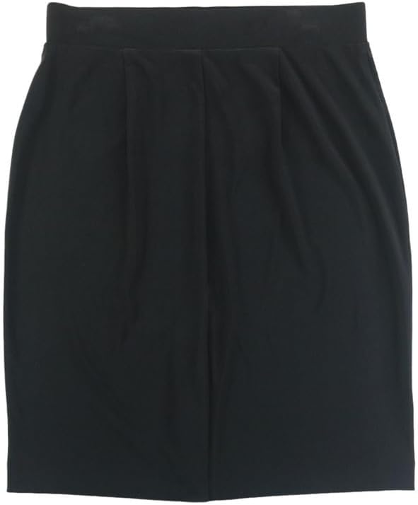 Calvin Klein Women's Elastic Waist Soft Pencil Skirt (Black, 2)