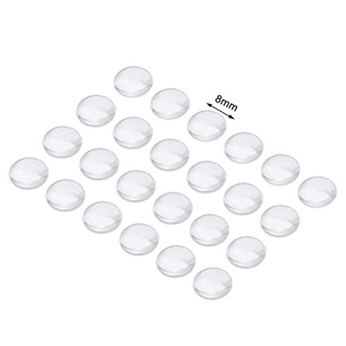 100 Stück Selbstklebend Türpuffer, 8MM Selbstklebend Elastikpuffer Transparent Schutzpuffer Gummipuffer Stoßfänger Pads für Türschränke und Schubladen