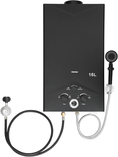 Cheap Gas Hot Water Heaters That Could Change Your Home Experience 8 16L Tankless Water Heaters Propane Gas, Portable 4.21 GPM Gas Hot Water Heater Instant with Digital Display and Overheat Protection, White RV 16L Water Heater for Camping Trips Boat Cabins