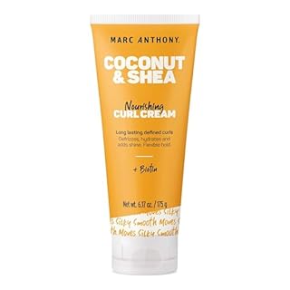 Marc Anthony Nourishing Curl Defining Hair Styling Cream for Extra Dry Hair, Coconut & Shea - Long Lasting Flexible Hold Hair Defining Cream Hydrates & Adds Shine - Styling Product Reduces Frizz
