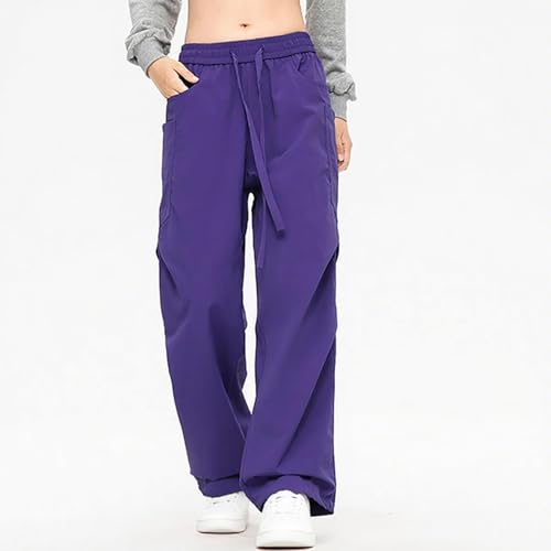 Cargo Pants Womens Trendy Parachute Pants Baggy Casual High Waisted Teen Girls Y2K Streetwear Jogger Hiking Trousers2