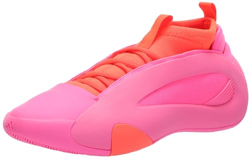 Adidas Mens Harden Volume 8, Lucid Pink/Solar Red/Impact Orange, 19