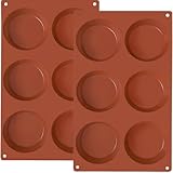 Moules à gâteaux ronds en Silicone à 6 cavités, moule de cuisson antiadhésif pour Cupcake, Muffin, cheesecake, 2 pièces