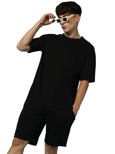 Image of Zombom Combo of Men's Night Suit | Men's Co-ord Set | Lounge-wear Nightdress Pajama Set | Summer Night Wear | Solid Plain Casual Pajama Shorts Set | Beach Wear Pack of 2